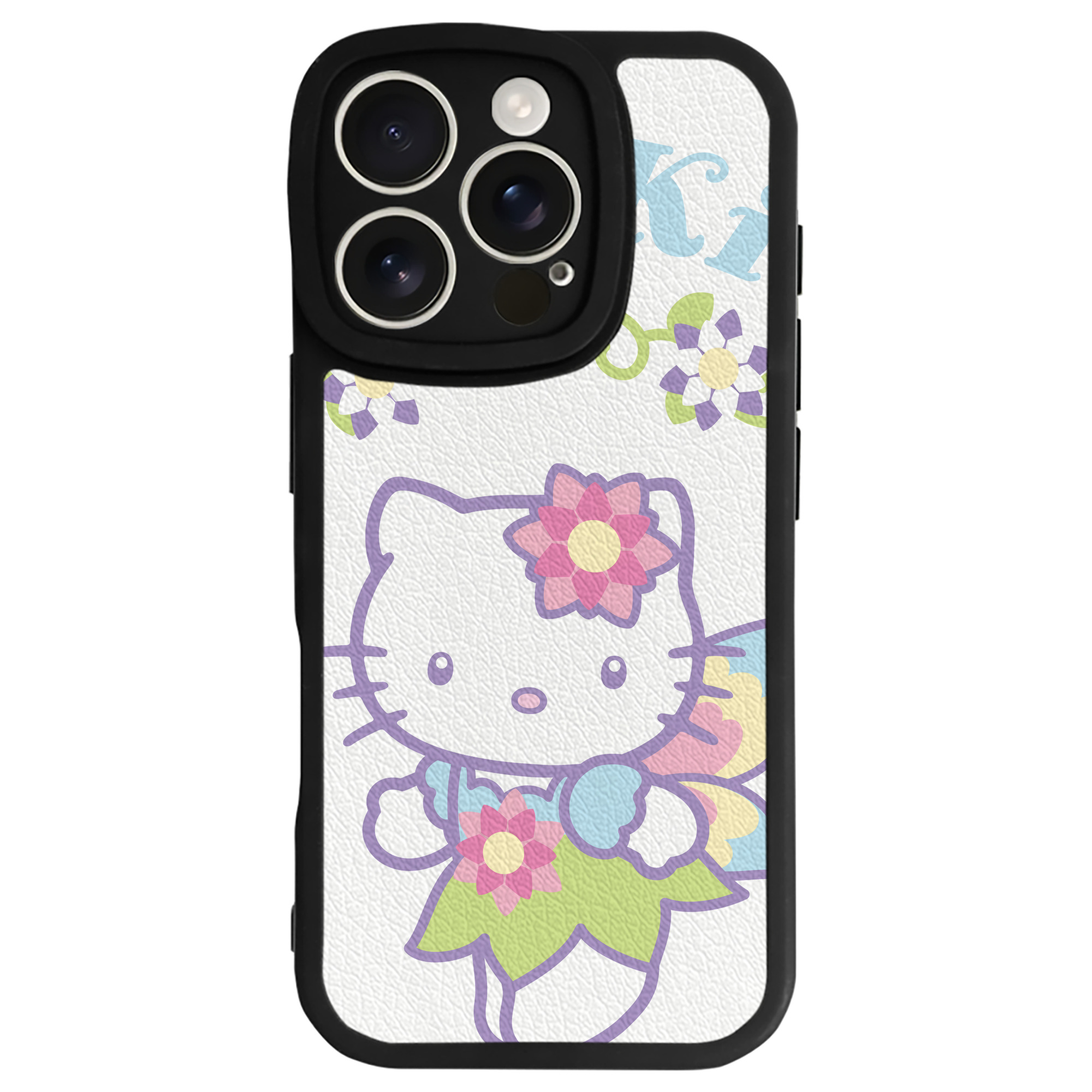 （画像用） Hello Kitty ハローキティ 【iPhone 16シリーズ対応】シリコンスマホケース（レザー調） 材質：シリコン